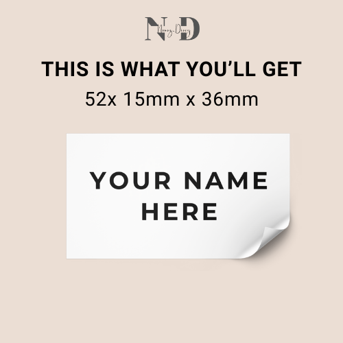 Minimal White Name Labels
