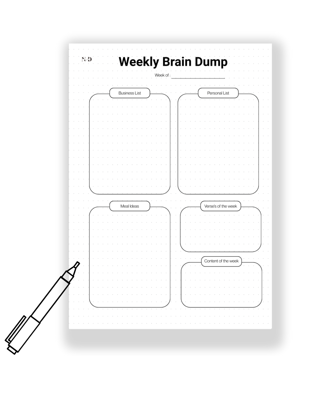 Weekly Planner (Digital Version)