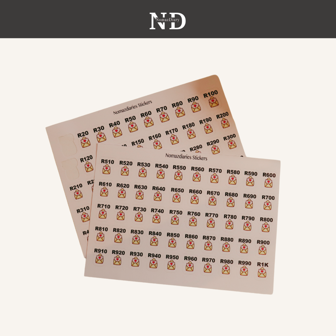 Sticker For 100 Envelope Challenge Nomaz Diaries sticker-for-100-envelope-challenge-nomaz-diaries