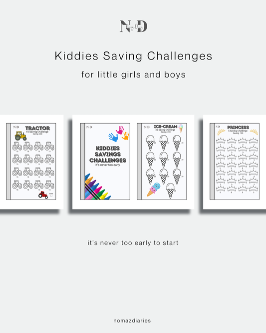Kiddies Saving Challenges for Little Girls & Boys (Pdf)