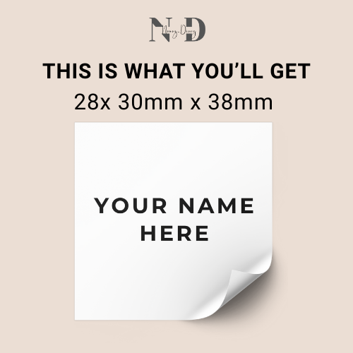 Minimal White Name Labels