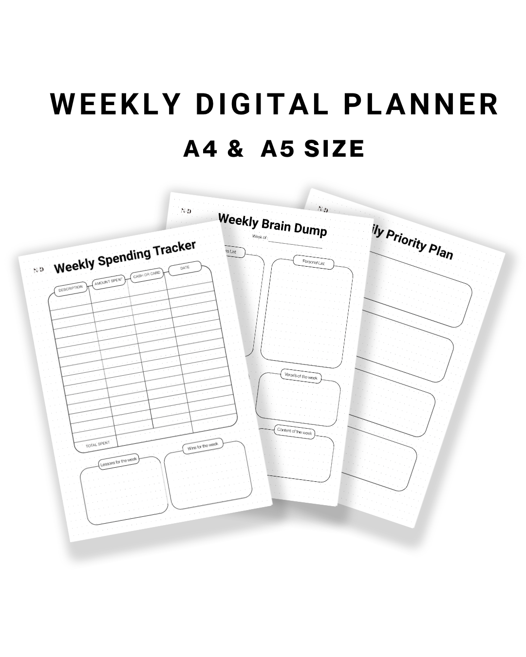 Weekly Planner (Digital Version)