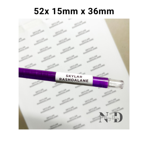 Minimal White Name Labels