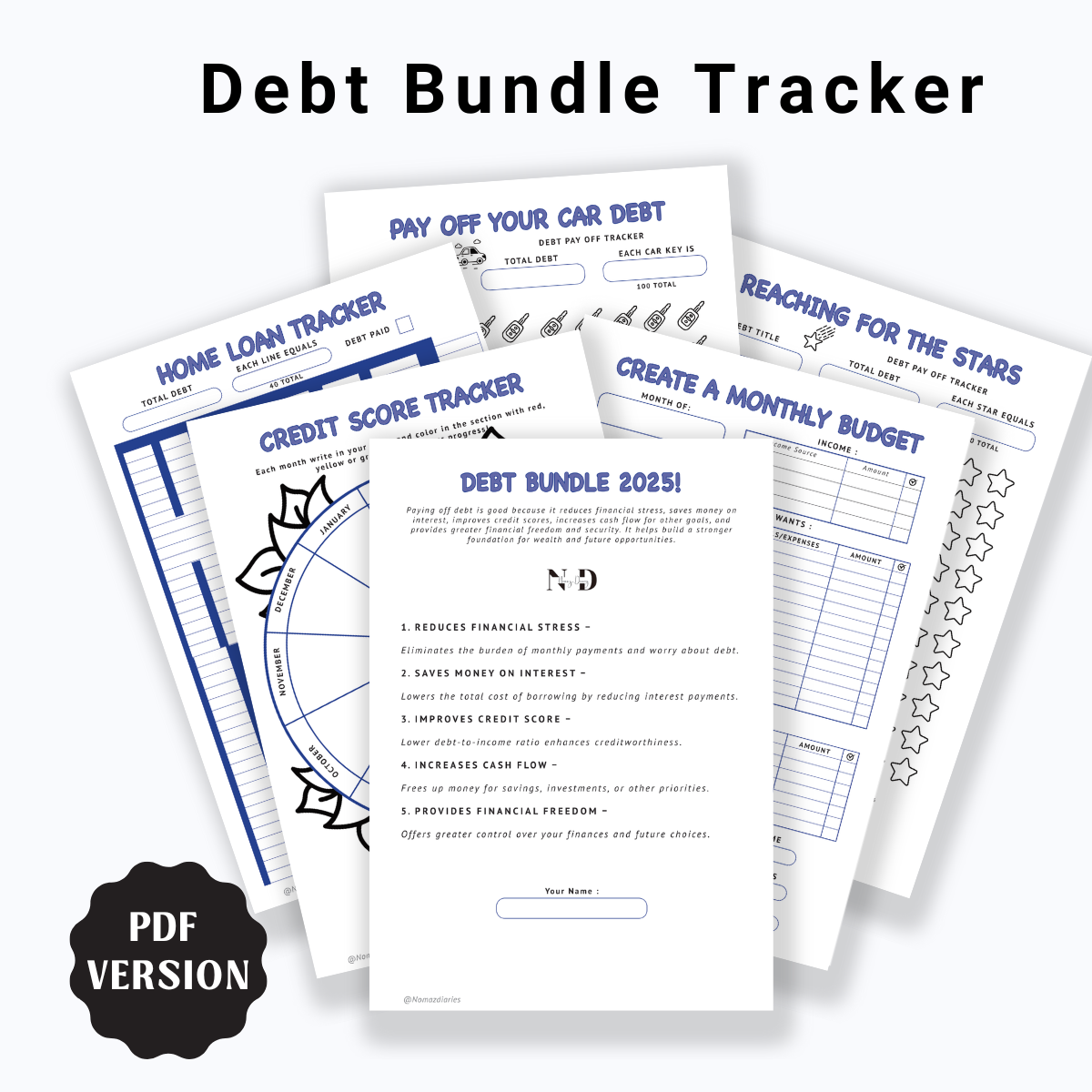 2025 Debt Payoff Masterclass &  Printable Bundle |  Financial Planner for Debt-Free Living