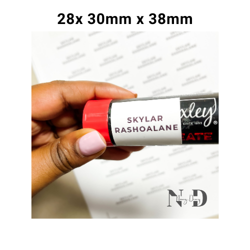 Minimal White Name Labels