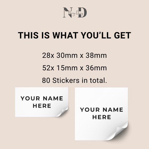 Minimal White Name Labels