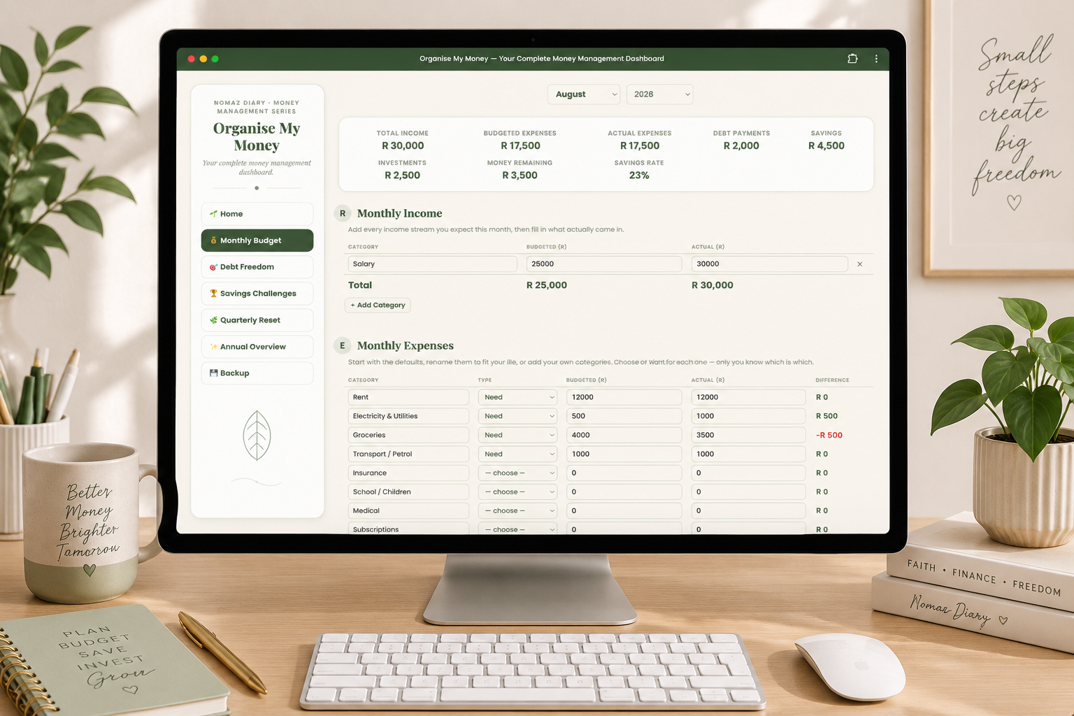 Money Organising Tool
