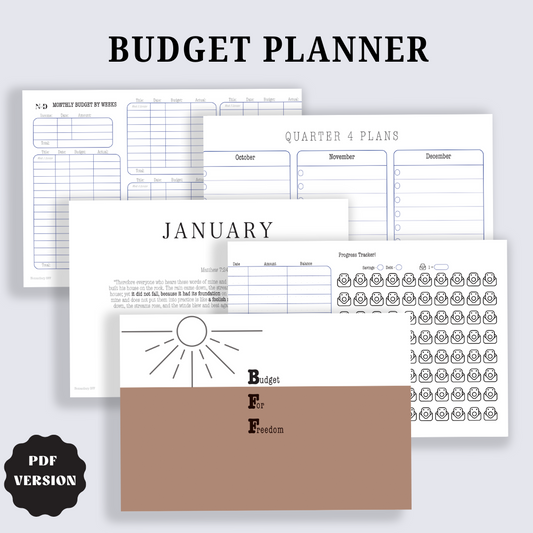 PDF Download - Budget Planner Printable Version