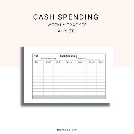 Cash Spending Tracker - PDF